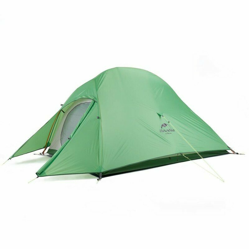 Палатка Naturehike Сloud Up 1 NH18T010-T 210T одноместная сверхлегкая с ковриком зеленая, 6927595730539