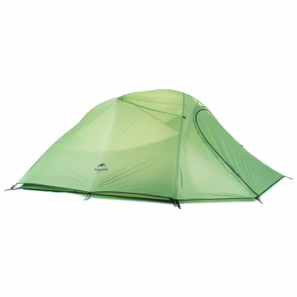 Палатка Naturehike Сloud up 2 NH17T001-T 210T двухместная с ковриком, зеленая, 6927595730577
