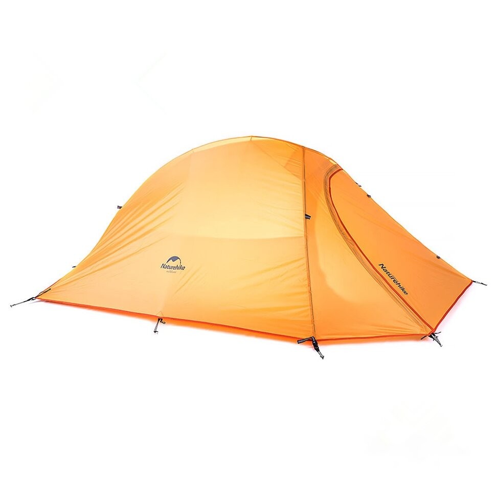 Палатка Naturehike Сloud up 2 NH17T001-T 210T двухместная с ковриком, оранжевая, 6927595730584